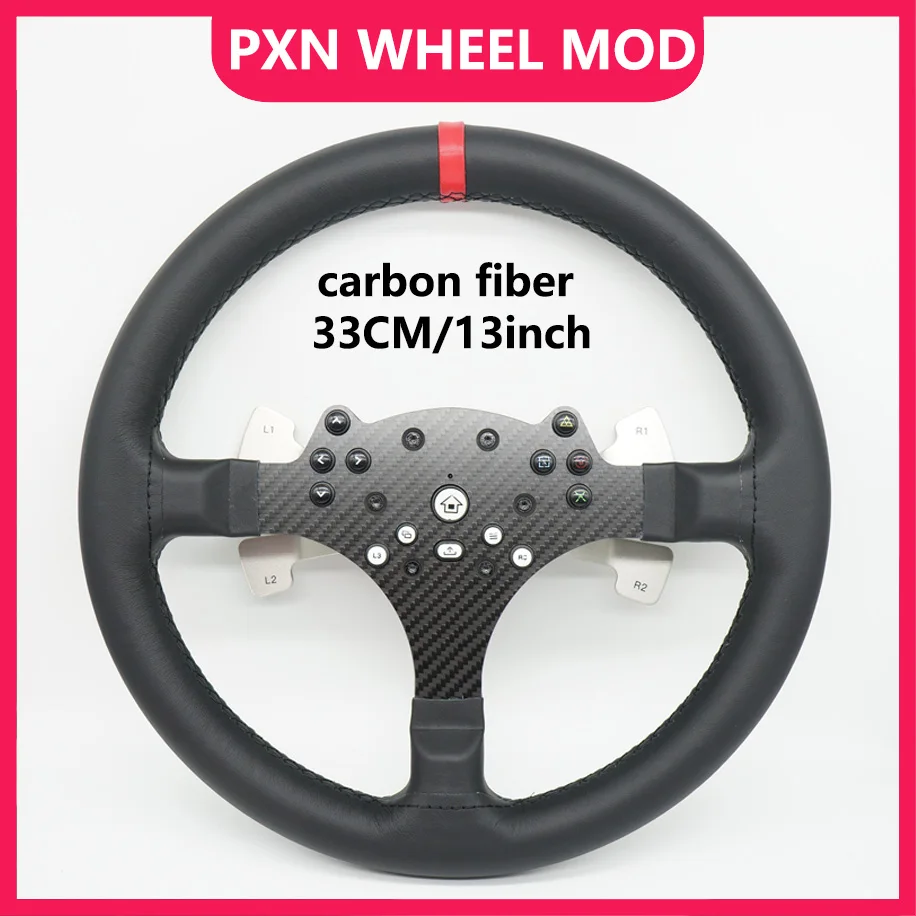 

SIMPUSH 13inchs 33cm Circular steering wheel Rally sim racing for PXN V10