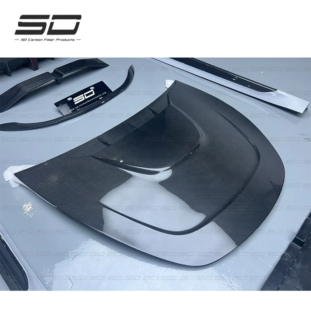 For Model Y Body Kit Upgrade Wide Body Carbon Fiber Front Lip Rear Diffuser Spoiler Side Skirts Small Bodykit