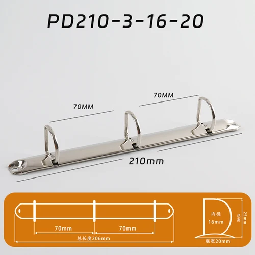 Imagen 2 del producto A5 210 Clips para carpetas de 3 anillas 16-50MM con tornillos