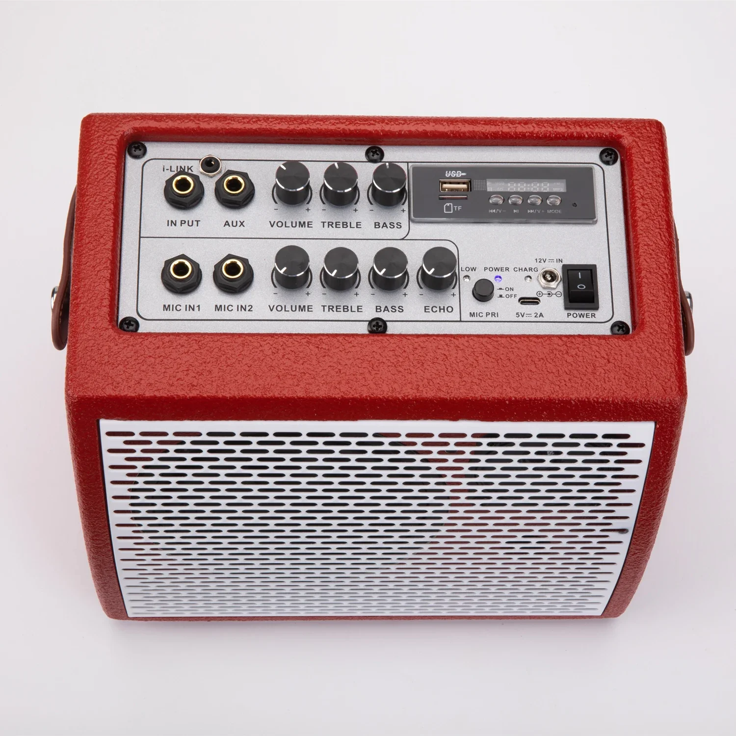 ขายร้อนไฮไฟแบบพกพาลําโพงคาราโอเกะกีตาร์เสียงเบสไมโครโฟนเล่นและร้องเพลง KTV กลางแจ้งแบบพกพาชาร์จ BT ลําโพง