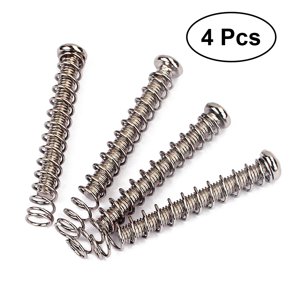 

4 Pcs Guitar Pickup Screws Bass Bridge for Electric Single Coil Pickups Mount Mounting Parts Humbucker Springs