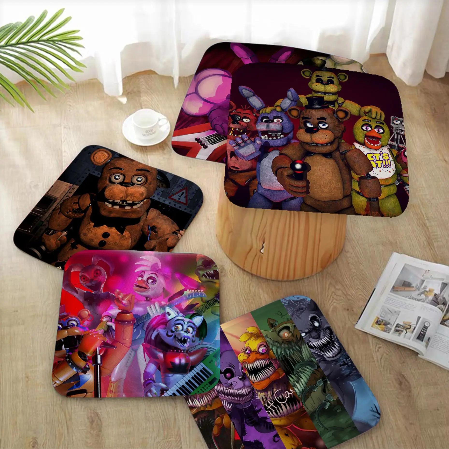 

Carton F-FIVES N-NIGHTS AT FREDDY'S Cushion Mat European Chair Mat Soft Pad Seat Cushion For Dining Patio Home Sofa Decor Tatami