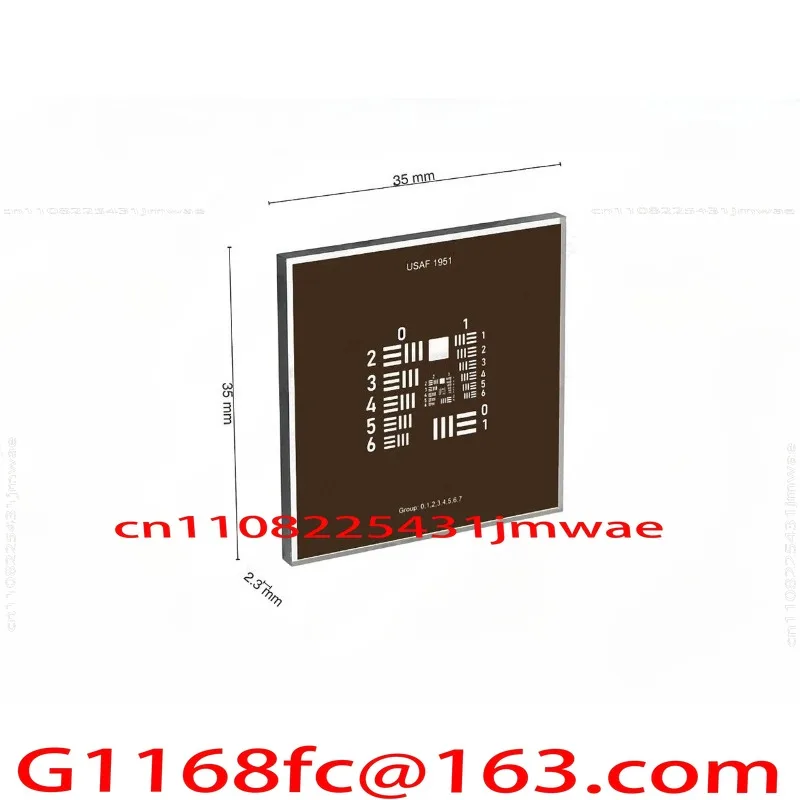Suitable for USAF1951 Resolution Calibration Plate, Glass Side Length 30~ 50mm 0~ 8 Groups, Pattern Accuracy 0.5~ 1um