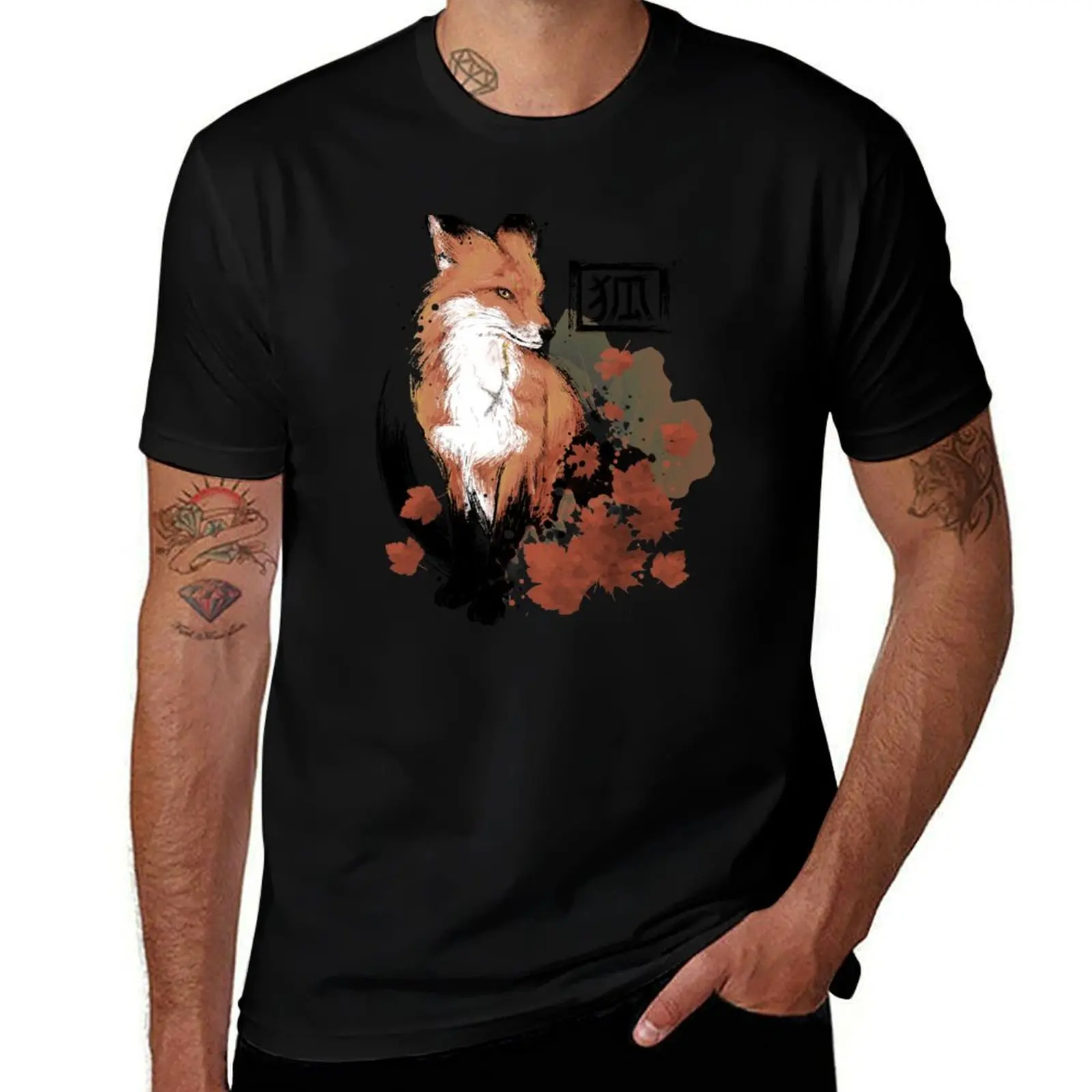 

Red Fox T-Shirt man tshirt cotton t shirts high quality t shirt man luxury T-shirt
