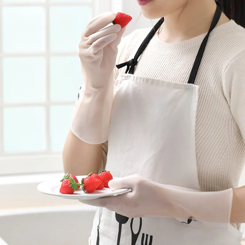 Waterproof Housework Cleaning Gloves Kitchen Cleaning Latex Laundry Dishwashing Gloves Wear Resistant Rubber Gloves