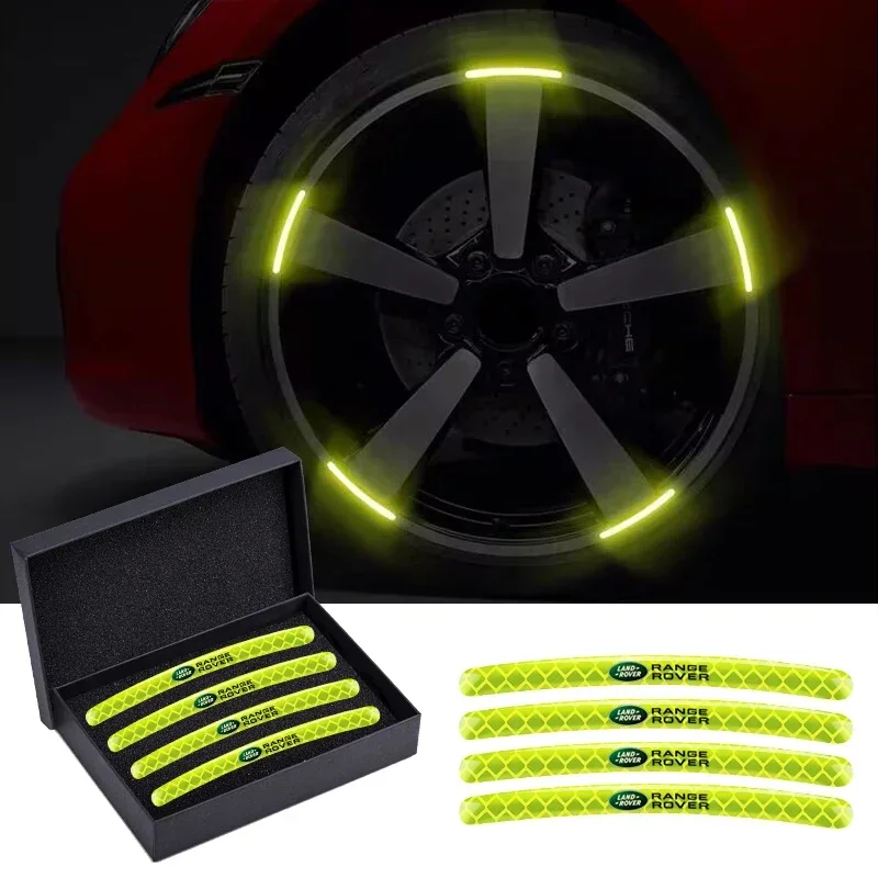 

5/10/15/20PC Car Logo Wheel Hub Reflective Sticker For Land rover SVR Discovery Velar Evoque Range Rover L322 Accessories