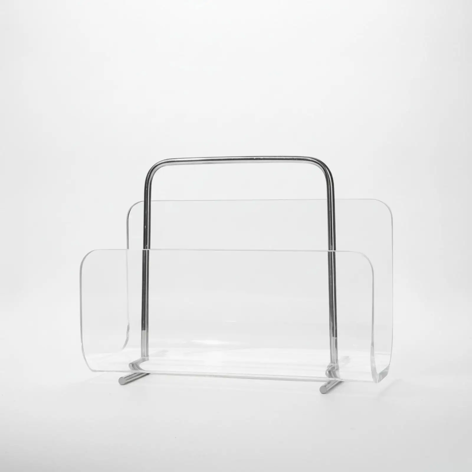 Versatile Book Rack Shelf for Magazine Storage with Metal Base and Handle for Desk Bookshelf Workspace Organizer