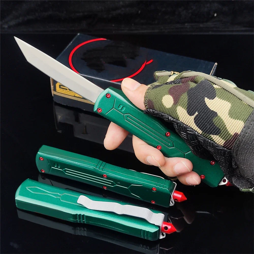 AU TO Knife Outdoor Tactical Quick Opening Pocket Knife Hunting Military Knives EDC Survival Self Defense Pants Clip Tool