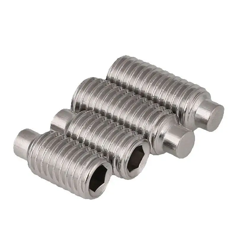 300pcs M3 M4 DIN915 Stainless Steel 304 A2 Vida Hexagon Socket Set Screws with Dog Point for Industrial Use