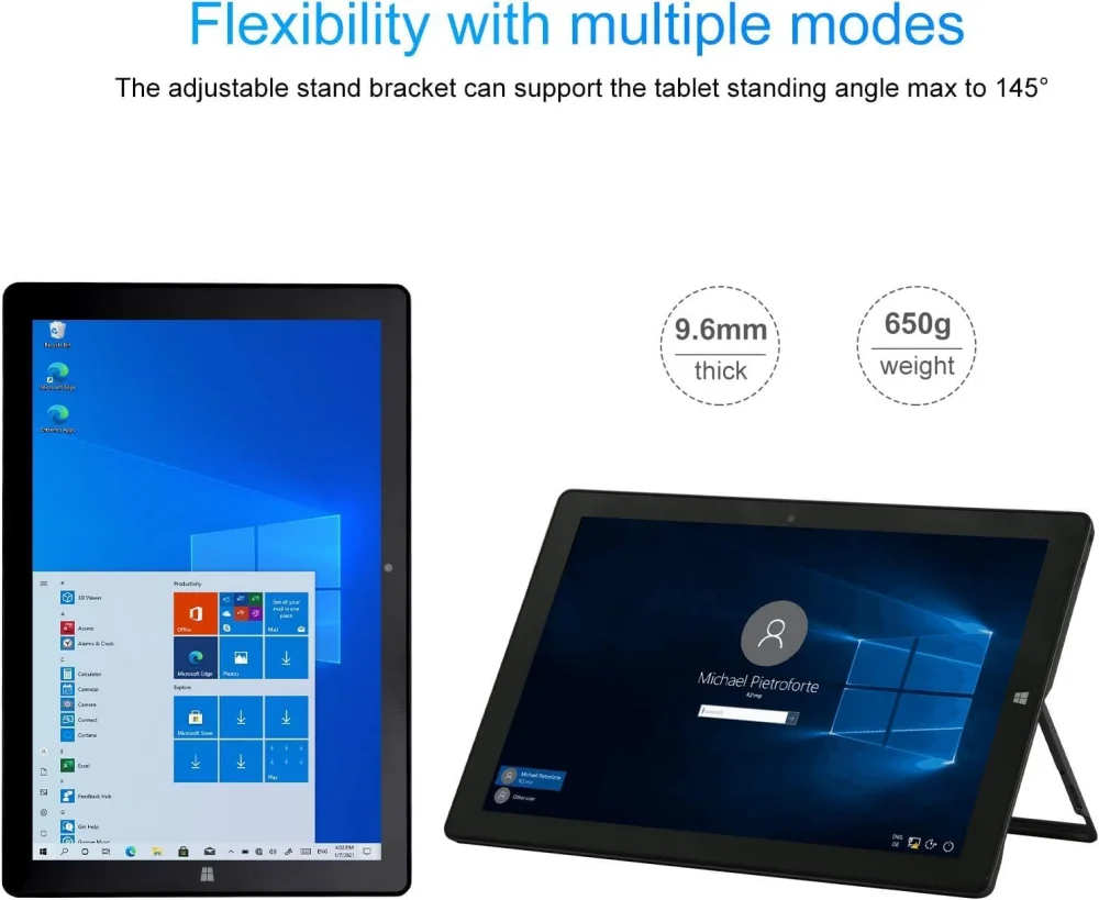 11.6 بوصة 8 جيجابايت رام 512 جيجابايت ROM Windows 11 Pro 64 بت PAD1162 معالج Intel Celeron N4100 رباعي النواة حتى 2.4 جيجا هرتز 64 بت