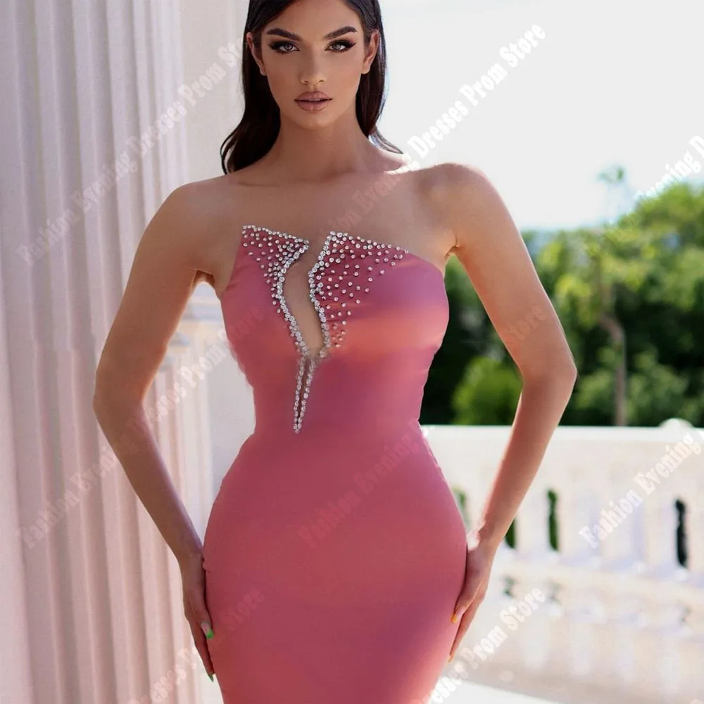 Vintage Elegant Women Mermaid Evening Dresses Sexy V-Neck High Slit Backless Sleeveless Mopping Length Cocktail Party Prom Gown