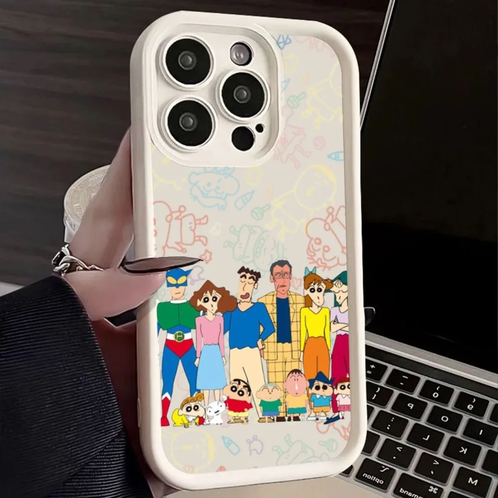 Cute C-crayon S_shin Chan_n Phone Case Leather Comfortable Feel And Good Quality For 14 15 16 Promax 12 Phone Case IPhone 13