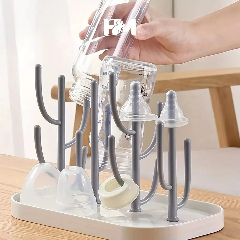 Baby Tree-shaped Milk Bottle Drain Rack, Dust-proof Milk Bottle Holder, Cup Drain Rack Easter Gift