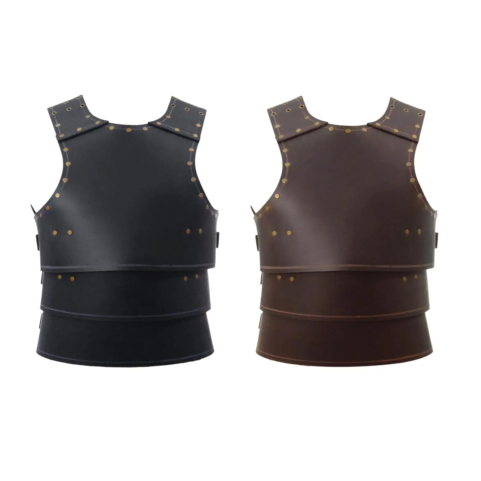 

Medieval PU Leather Chest Armor Vest Armour for Adults Fancy Dress Role Play