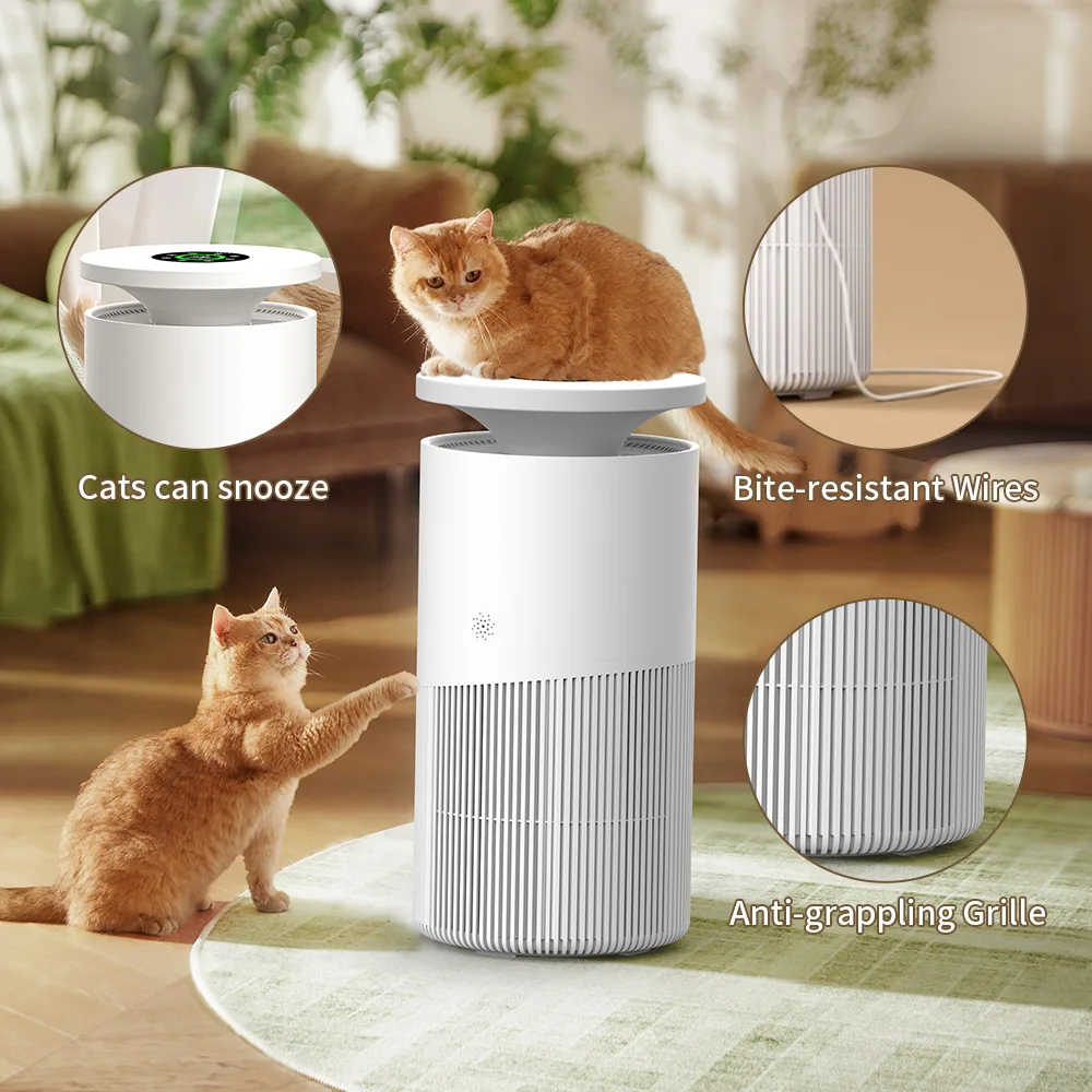 Smart Home Air Purifier for Large Rooms Personal Use Smoking PET Hepa Electric Power Source Plastic Easy