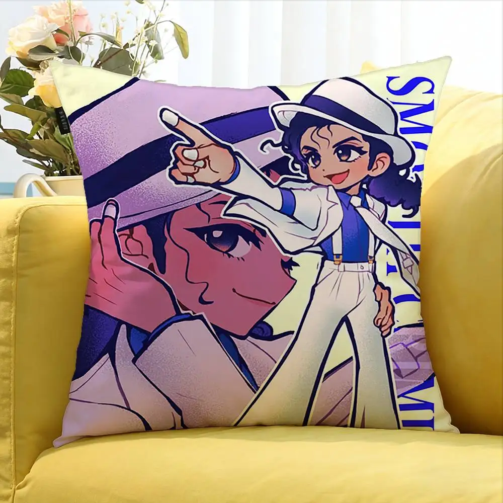 MJ Dance King Michael Jackson   Various Sizes Square Pillow Case For Car Home Bedchamber Decor