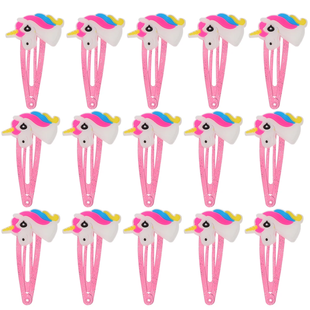 

20Pcs Unicorn Hair Clips Girls Toddlers Kids Durable Lightweight Snap Clips Decorative Hair Accessories for Daily Wearing Party