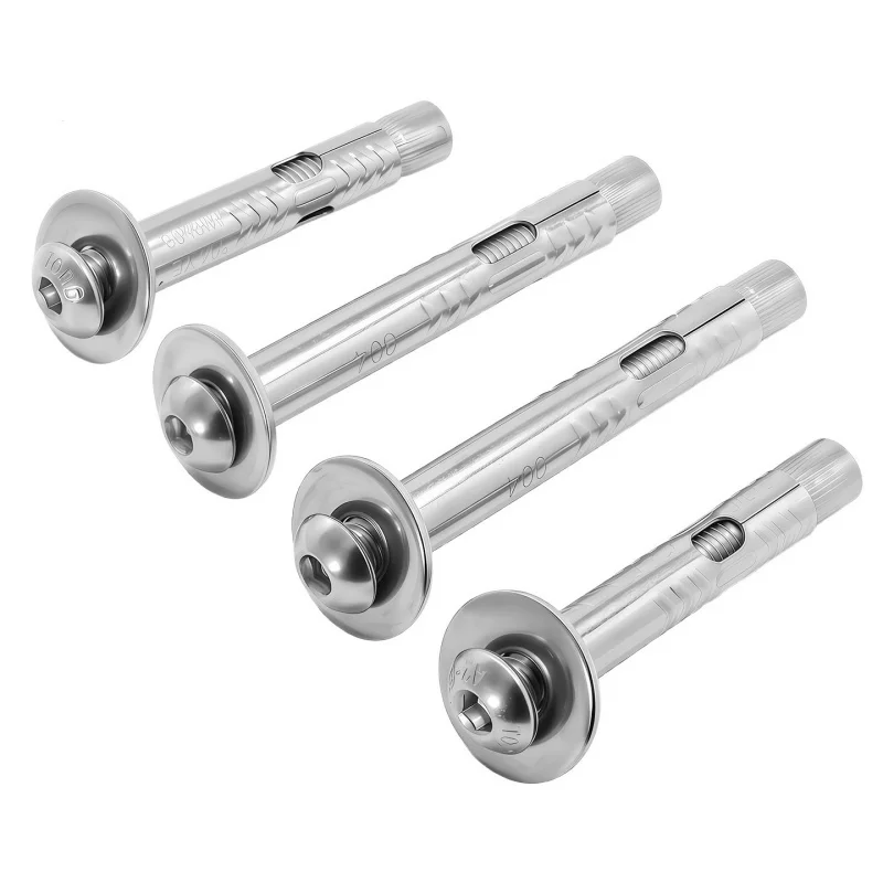 304 Stainless Steel Built-in Expansion Screw Round Head Hexagon Socket Implosion Expansion Bolt Concrete Anchor M6 M8 M10 M12