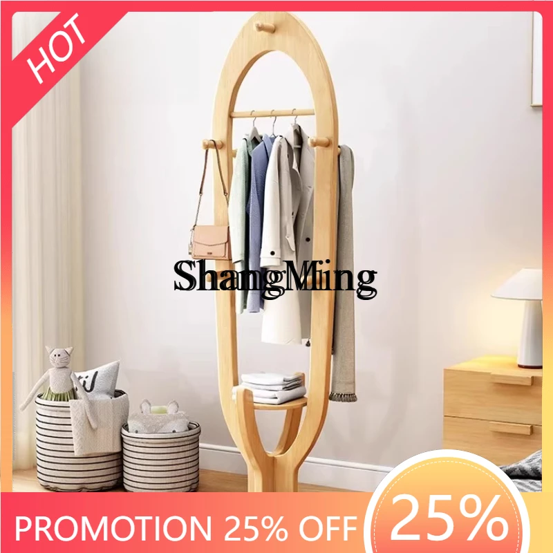 FG good-looking  advanced storage rack household multi-functional hanger solid wood coat rack floor