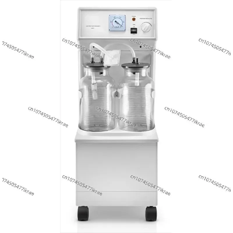 Hot sell Medical electric suction pump apparatus aspirator double bottles suction trolley unit machine vaccum n machine