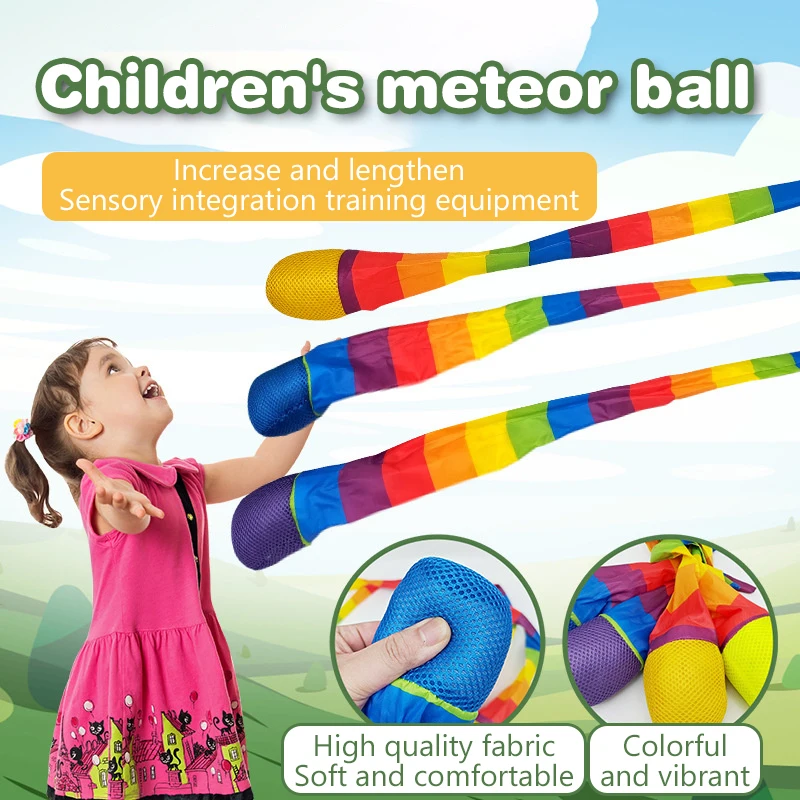 Child Toys Kindergarten Hand Throwing Ball Sandbag Rainbow Ball Fun Toy Ribbon Soft Ball Training Physical Fitness Outdoor Props