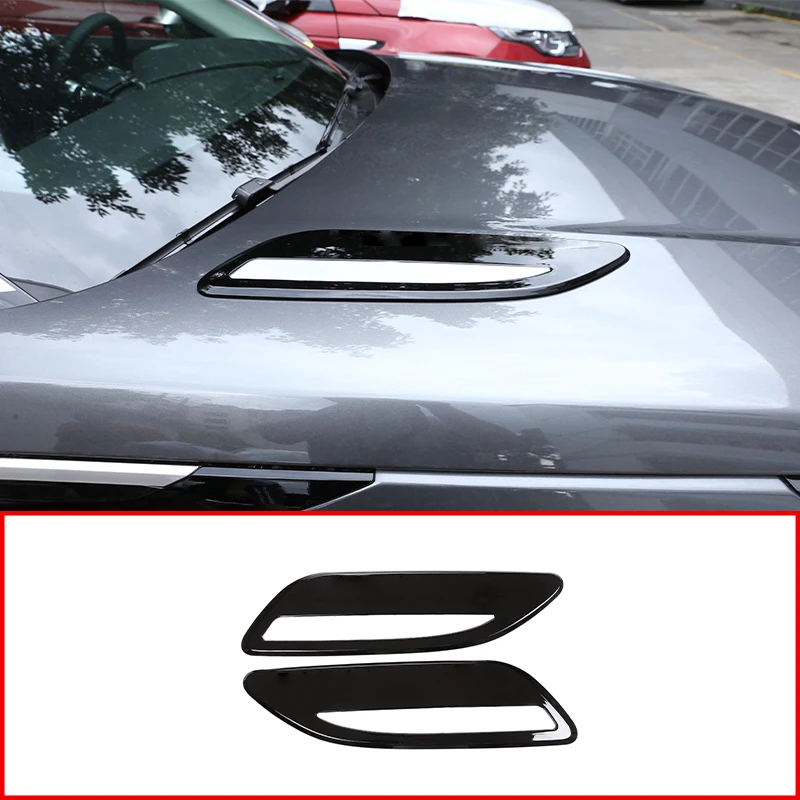 

ABS Silver Hood Air Vent Outlet Wing Trim 2pcs For Range Rover Velar 2017 2018 2019 Car Exterior decoration Accessories