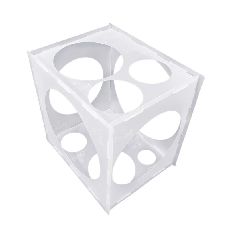 11 Holes Collapsible Balloon Measurement Box 2-10Inch Balloon Sizer Cubes Balloon