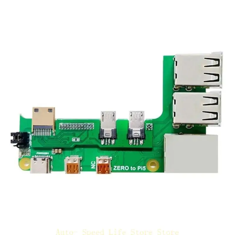 

02DA For RPI5 Expansion Board with Ethernet Netwoking RJ45 HAT and 3 USB Ports