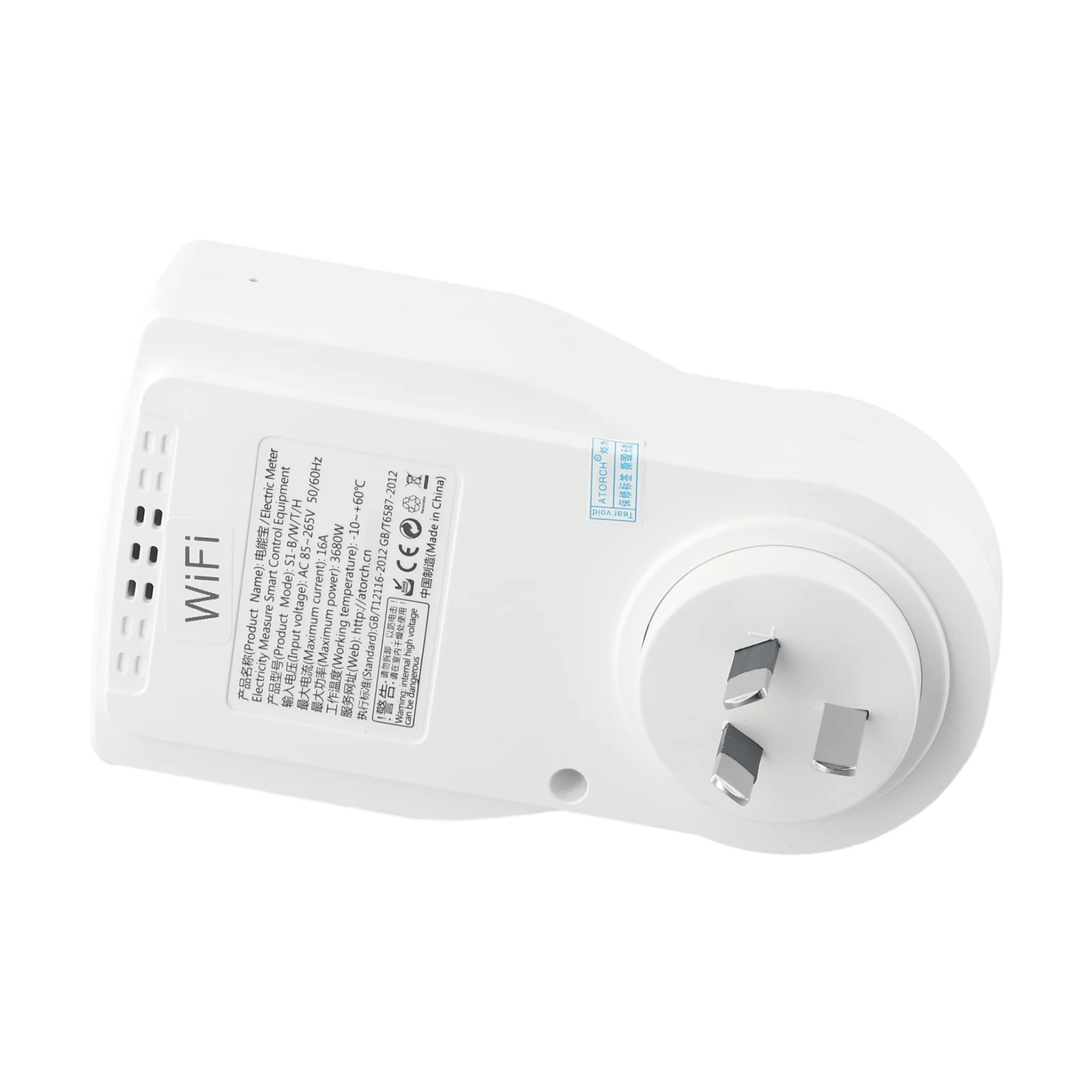 Power Consumption Tracking 220v for Smart Socket with Digital Wattmeter and Wireless Connectivity for Power Control