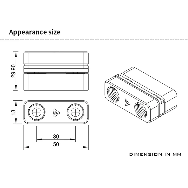 GJTPC-01 de brouette, croix de position de déflecteur PCI-E G1/4 "technologie boucle de refroidissement par eau fendue externe construire modifier accessoire