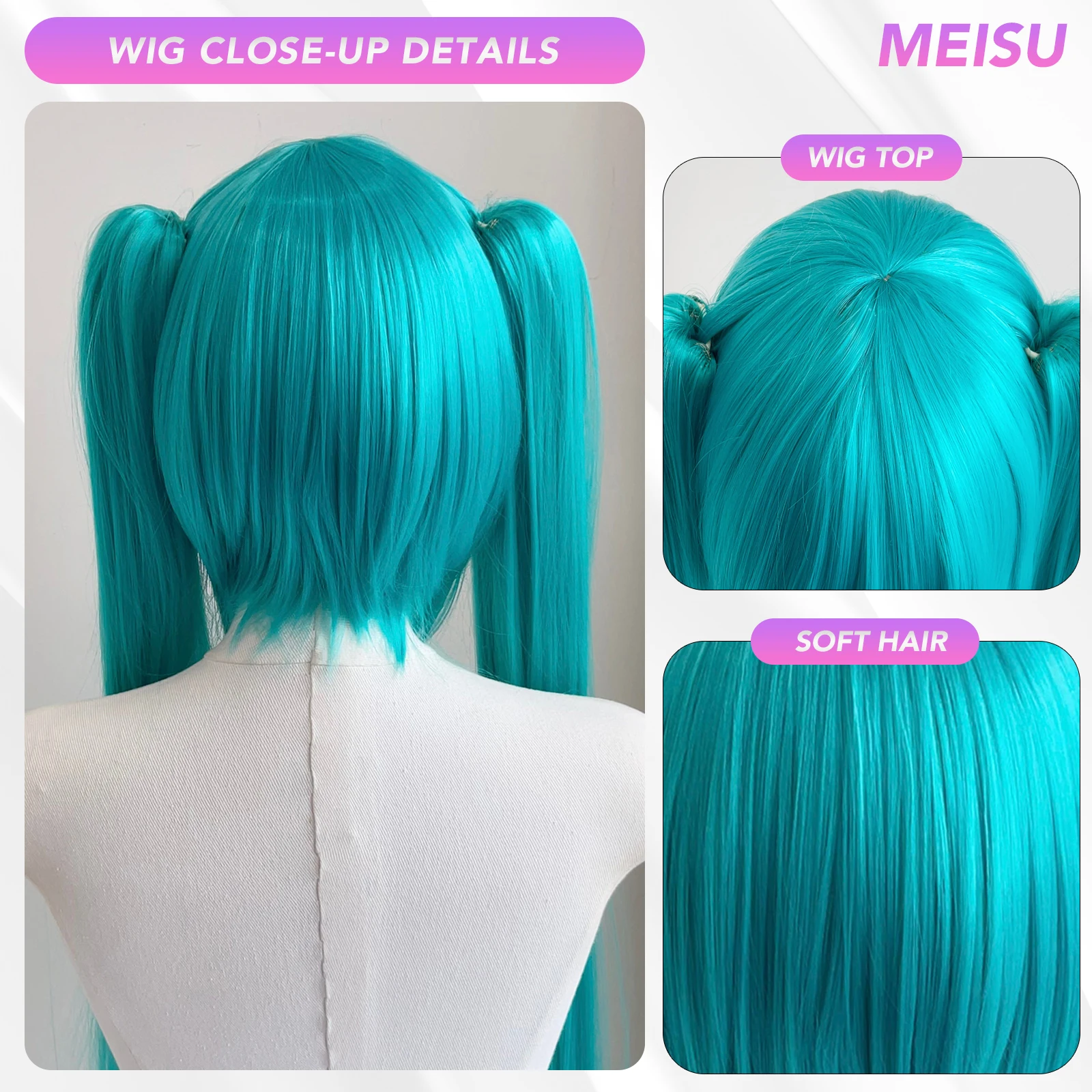 MEISU 36 بوصة تأثيري الانفجارات الطويلة شعر مستعار الألياف الاصطناعية الطبقات الشعر مقاومة للحرارة الطبيعية السلس تأثيري الاتفاقية الهزلية Selfie