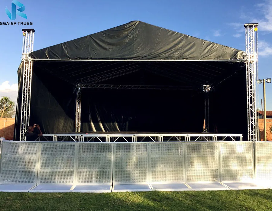 Hot Sale Inclined Top Roof Aluminium Truss System Stage For Event Truss Aluminum