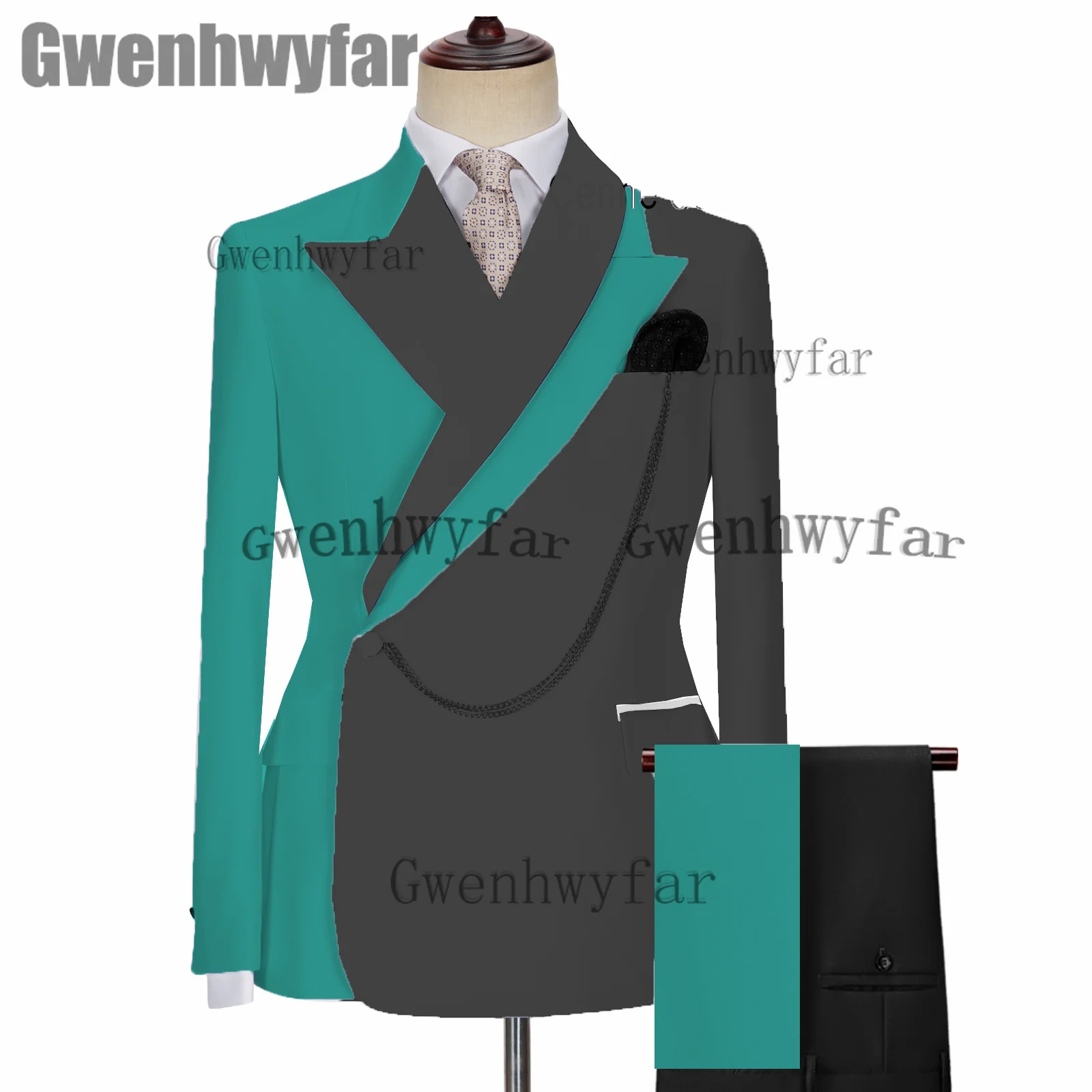 

Gwenhwyfar 2022 Trend New Mixed Colocr Men's Groom Wedding Suit Business Casual Tuxedo Fashion New Suit 2-piece