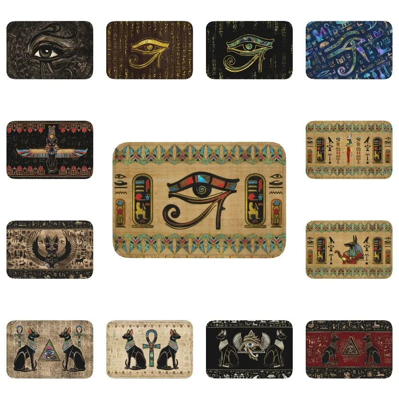 Egyptian Eye Of Horus Doormat Mat Anti-Slip Ancient Egypt Bath Kitchen Living Room Bedroom Balcony Entrance Rug Carpet 40*60cm