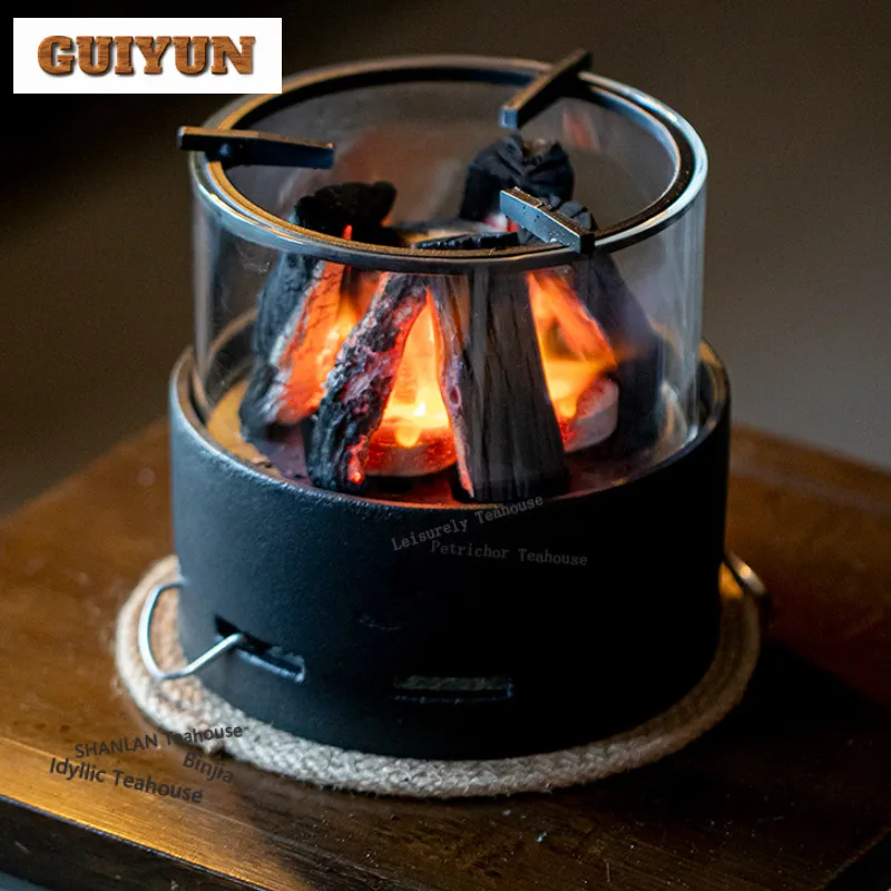 

Japanese Style Ceramic Class Tea Warmer Holder Alcohol Burner Stove Household Kettle Stand Baked Milk Jar Carbon Furnace Cafes