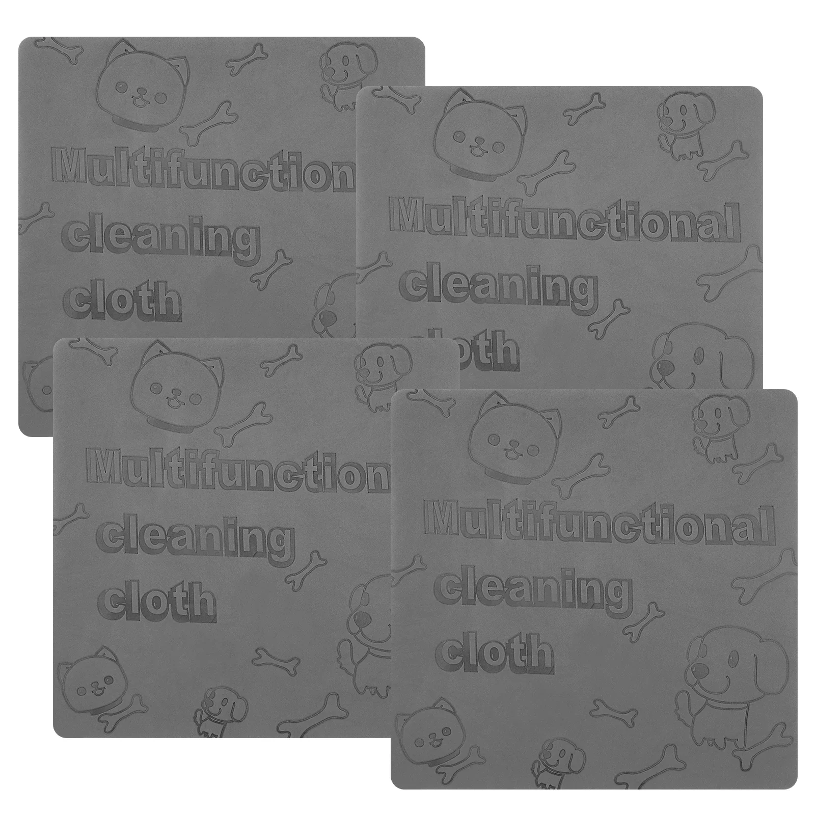 4Pcs Damp Clean Duster Towel Reusable Streakless Cleaning Cloths Soft Sponge Cleaning Cloths Thick Damp Dusting Cloth for Window