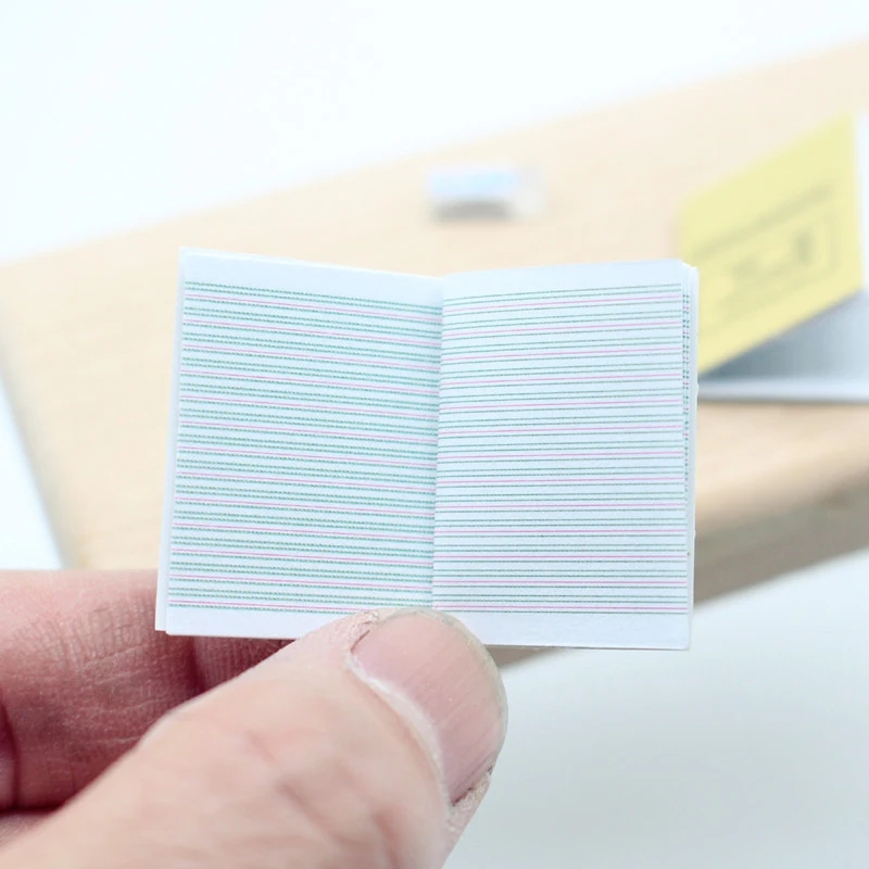 3 قطعة 1:12 دمية مصغرة كتاب تمرينات صغير الصينية الرياضيات الإنجليزية ممارسة الكتب ورقة دفتر نموذج مشاهد الحياة ديكور هدية