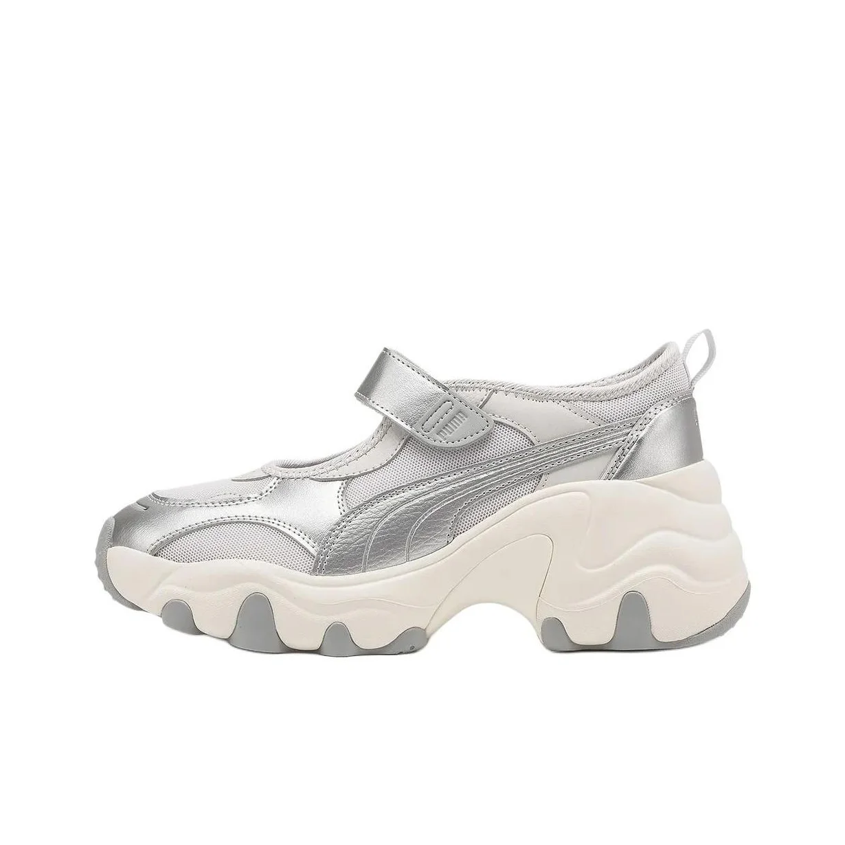 PUMA Pulsar Wedge Low top Casual Shoes Women's Gray Silver 398677-06