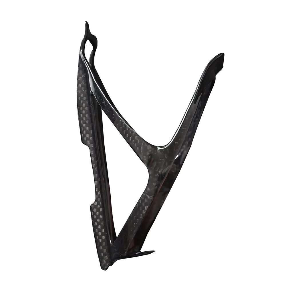 Soporte de botella de agua para bicicleta, portabotellas ultraligero portátil de fibra de carbono, accesorios de retenedor, color negro