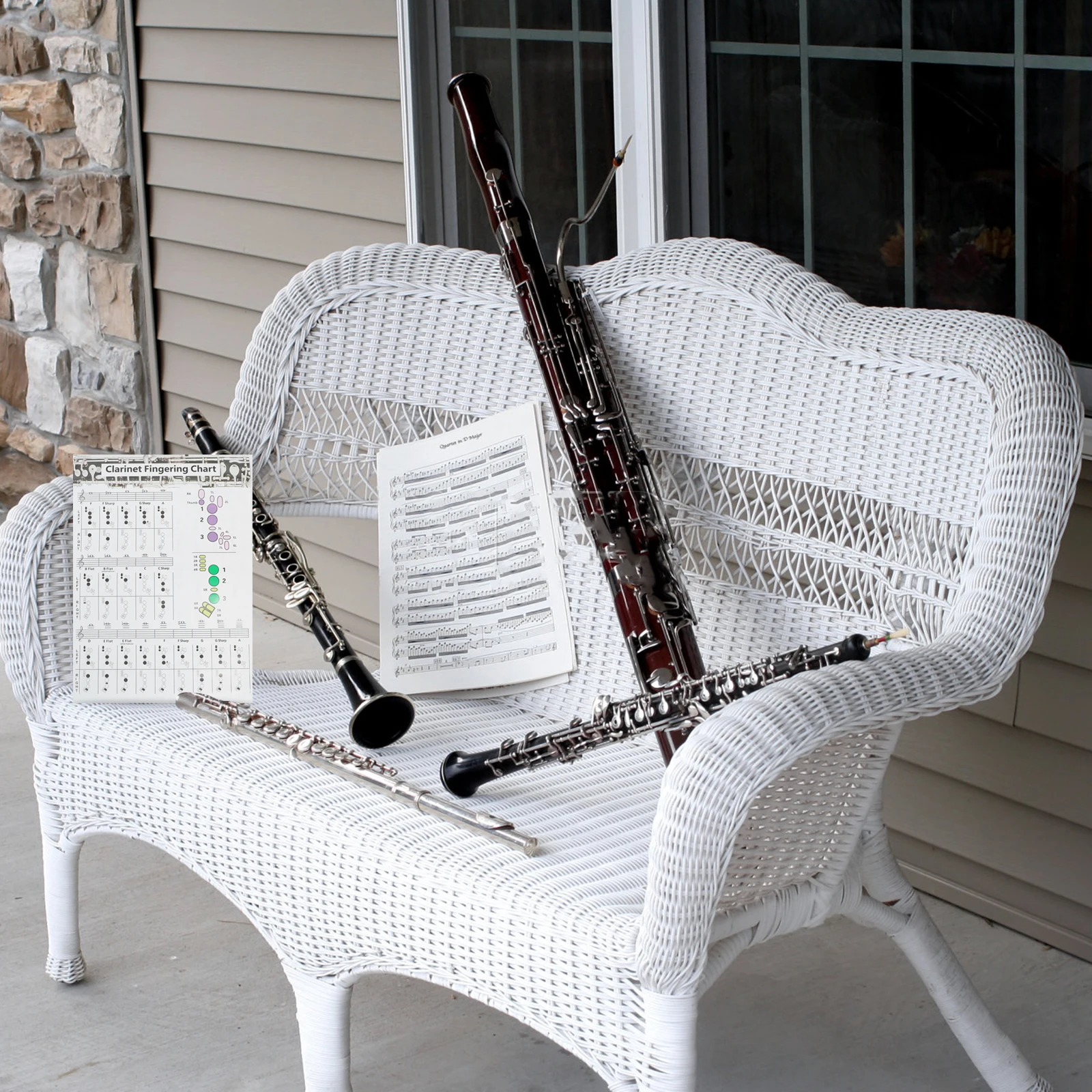 

Chord Fingering Chart Clarinet Placement Poster Music Practice Beginner Coated Paper