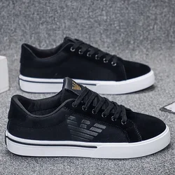 Men's Hong Kong Style Canva Shoes Breathable Board Shoes Youthful Student Shoes Casual Rubber Shoes PVC Material Mesh Lining