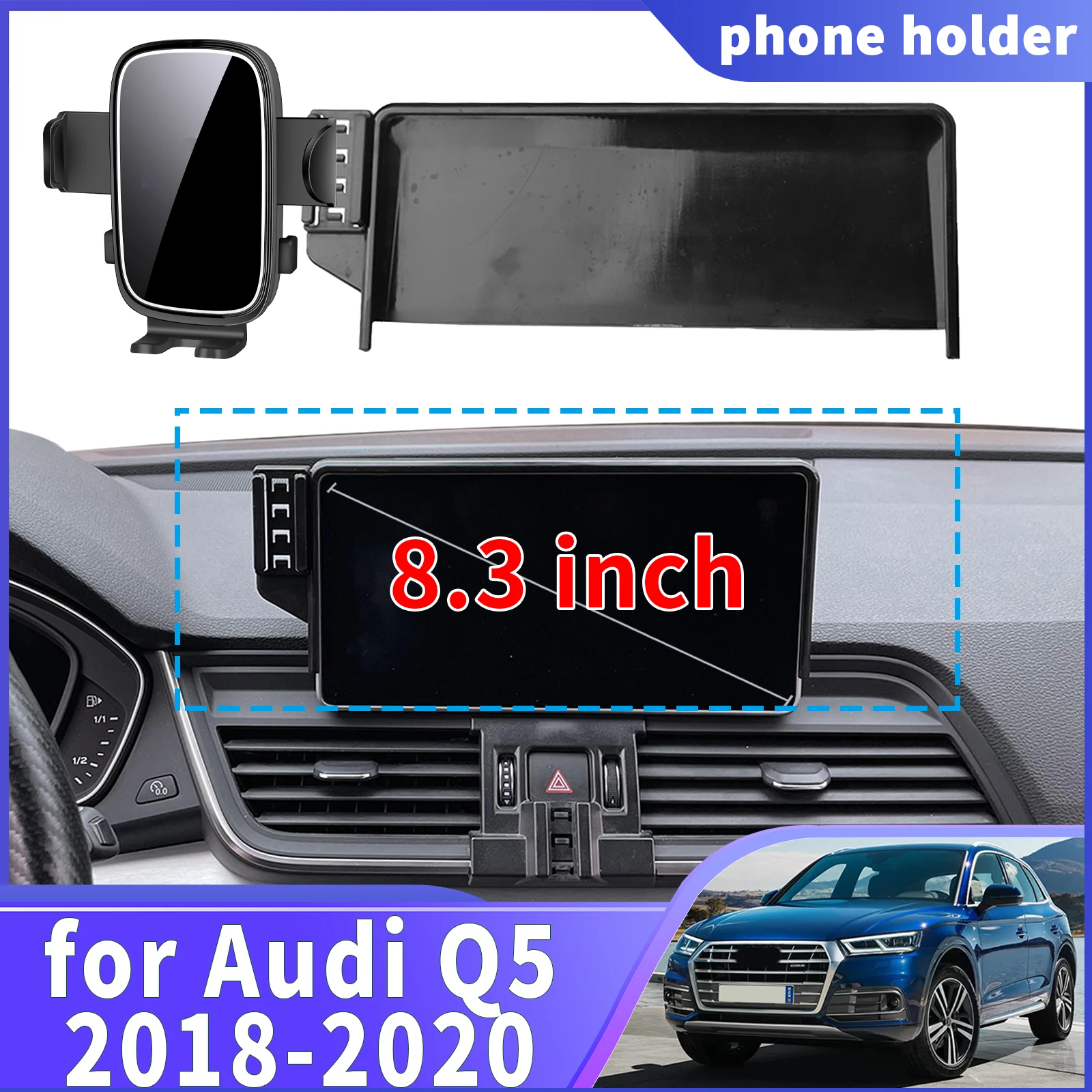 

fit for Audi Q5 80A 2018 2019 2020 ​​Navigation Phone Holder Mount Customized Car accessoires