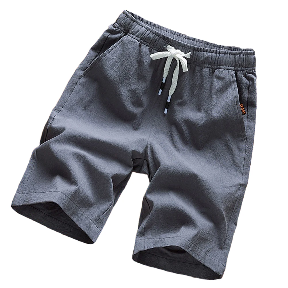 Baumwolle Leinen Shorts Männer Sommer Mode Atmen Leichte Dünne Bermuda Shorts Männer Kordelzug Shorts Lose Strand Tragen Böden