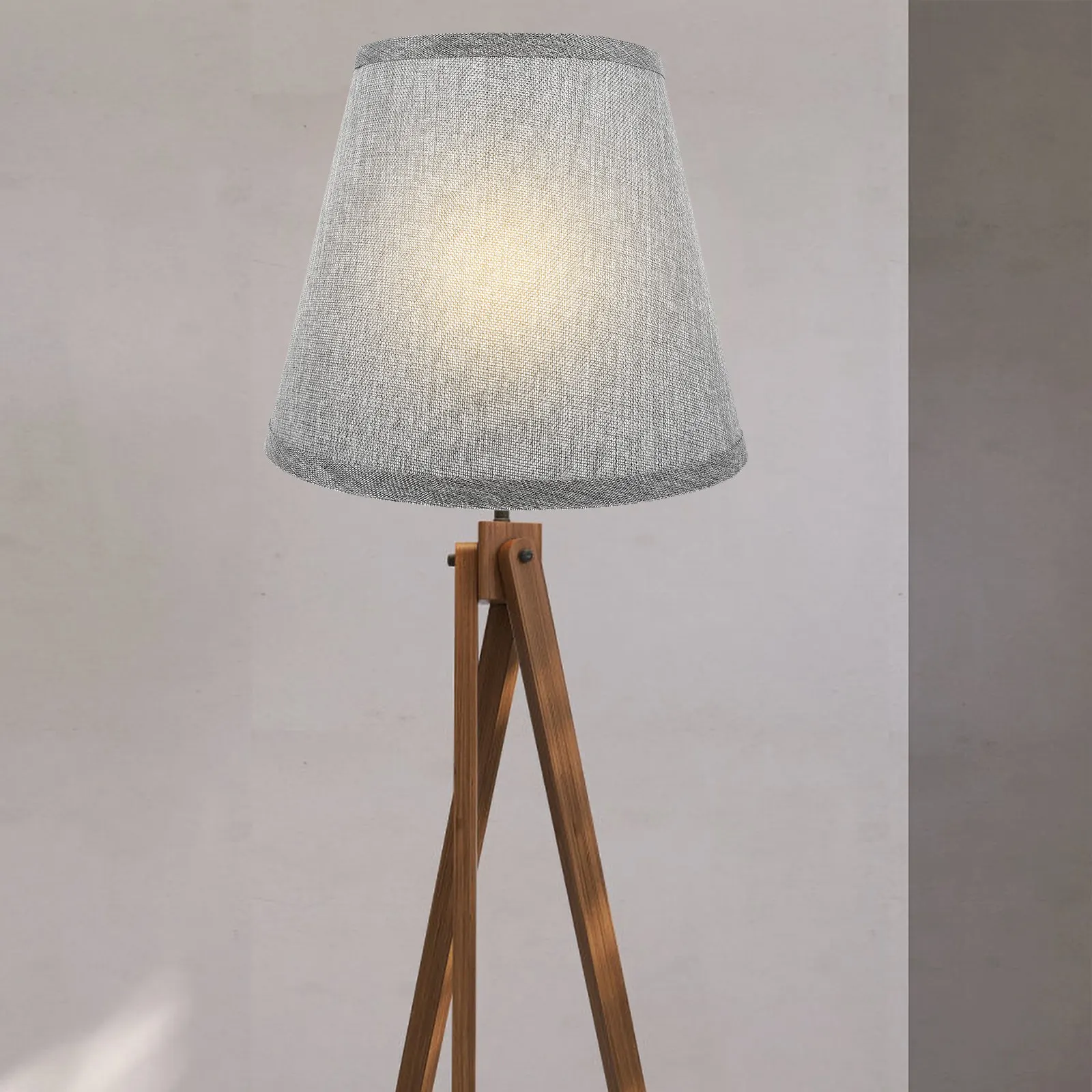 

Linen Lamp Shade Drum Style Replacement Cover for Table Lamp Bedside Floor Light Simple Elegant Decorative Fabric Shade Home