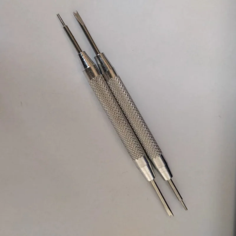 2PCS Premium Watch Band Strap Link Pin Pusher Watch Bracelet Spring Bar Remover with Durable Full Steel Pin and V Fork Tip T2515