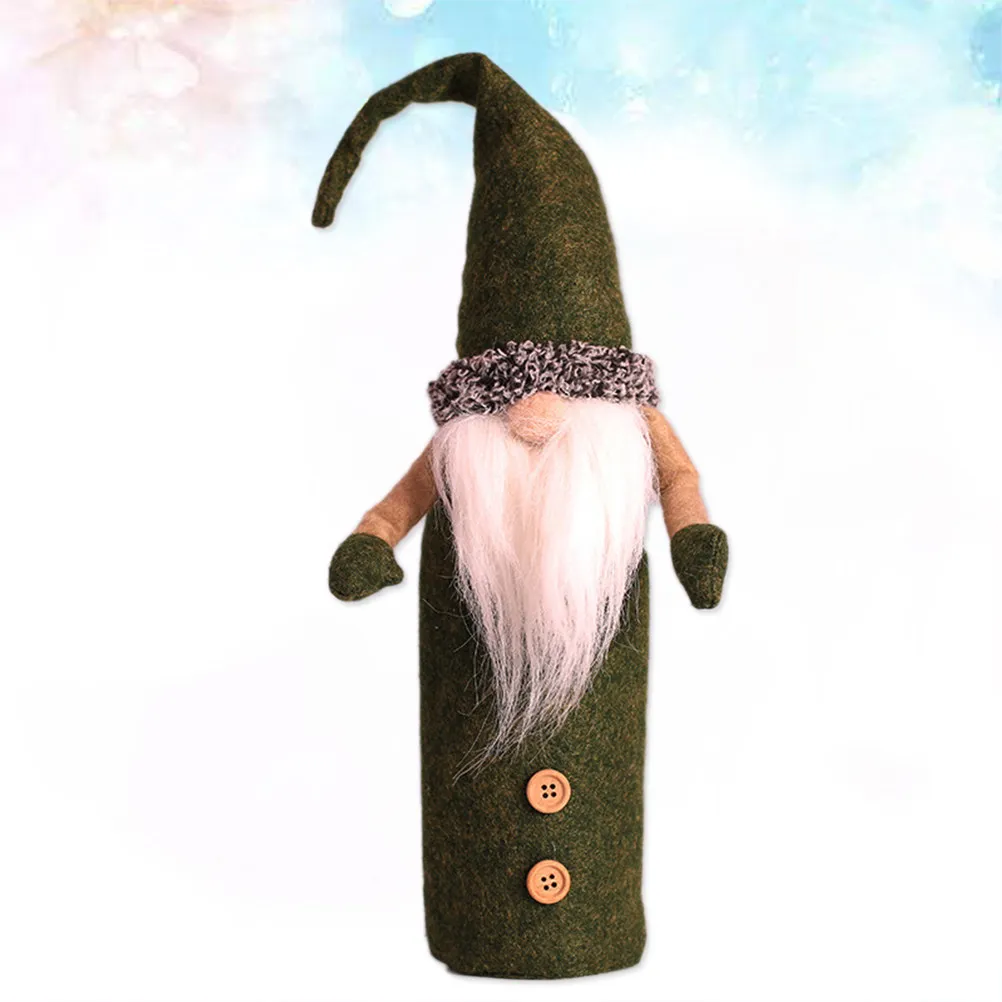 Christmas Wine Bottle Cover Green Decorative Wrap Great for Party Tableware Holiday Festival Christmas Decoration Wine Sleeve