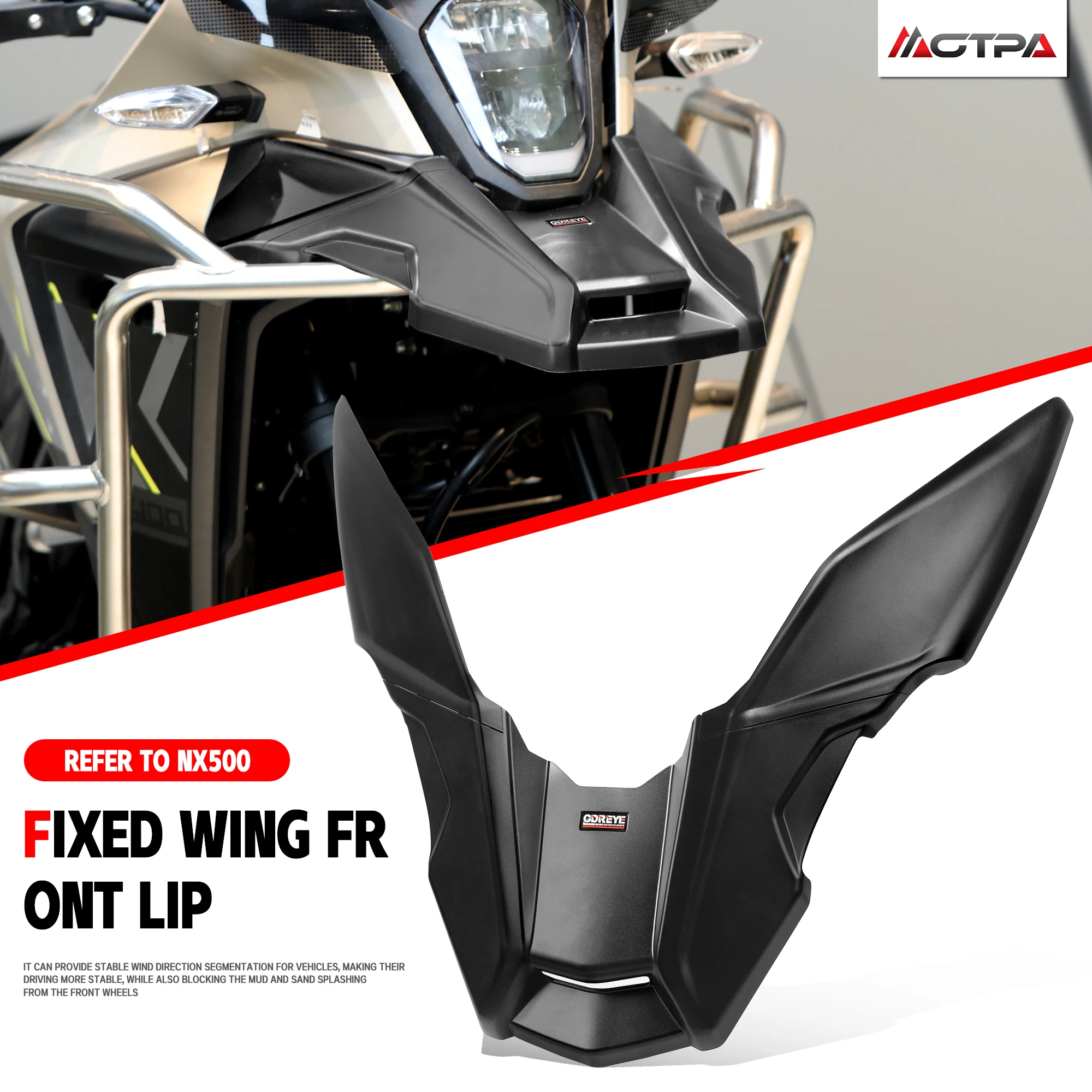 

Motocycle Fairing For Honda NX500 NX400 nx 500 2023-2026 Accessories Front Extension Beak Arrows Covers Wheel Extender Cover