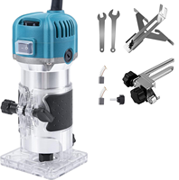 New 6 Speed 800W Electric Trimming Machine 30000rpm Woodworking Milling Engraving Hand Wood Edge Router Trimmer Home Power Tools