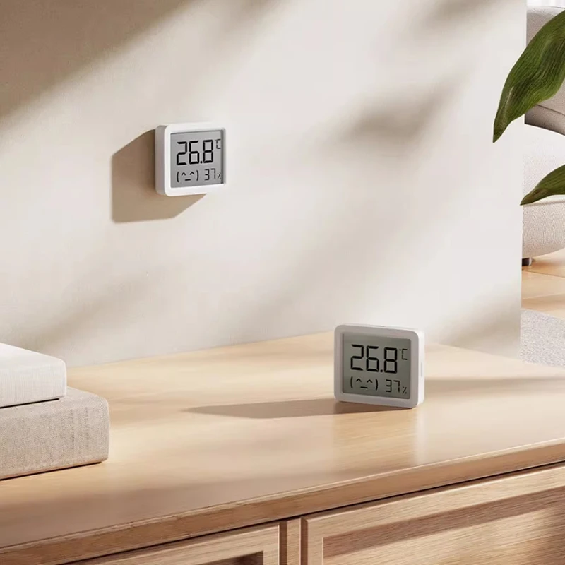 XIAOMI Mijia الذكية مستشعر درجة الحرارة والرطوبة 3 بلوتوث صغير الكهربائية الرقمية الرطوبة مقياس الرطوبة العمل لتطبيق Mi Home