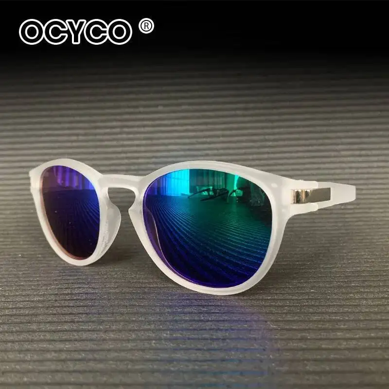  الكلاسيكية الرجعية النظارات الشمسية المستديرة الرجال النساء العلامة التجارية مصمم البيضاوي النظارات الرياضية القيادة ظلال UV400 مرآة طلاء نظارات شمسية #1